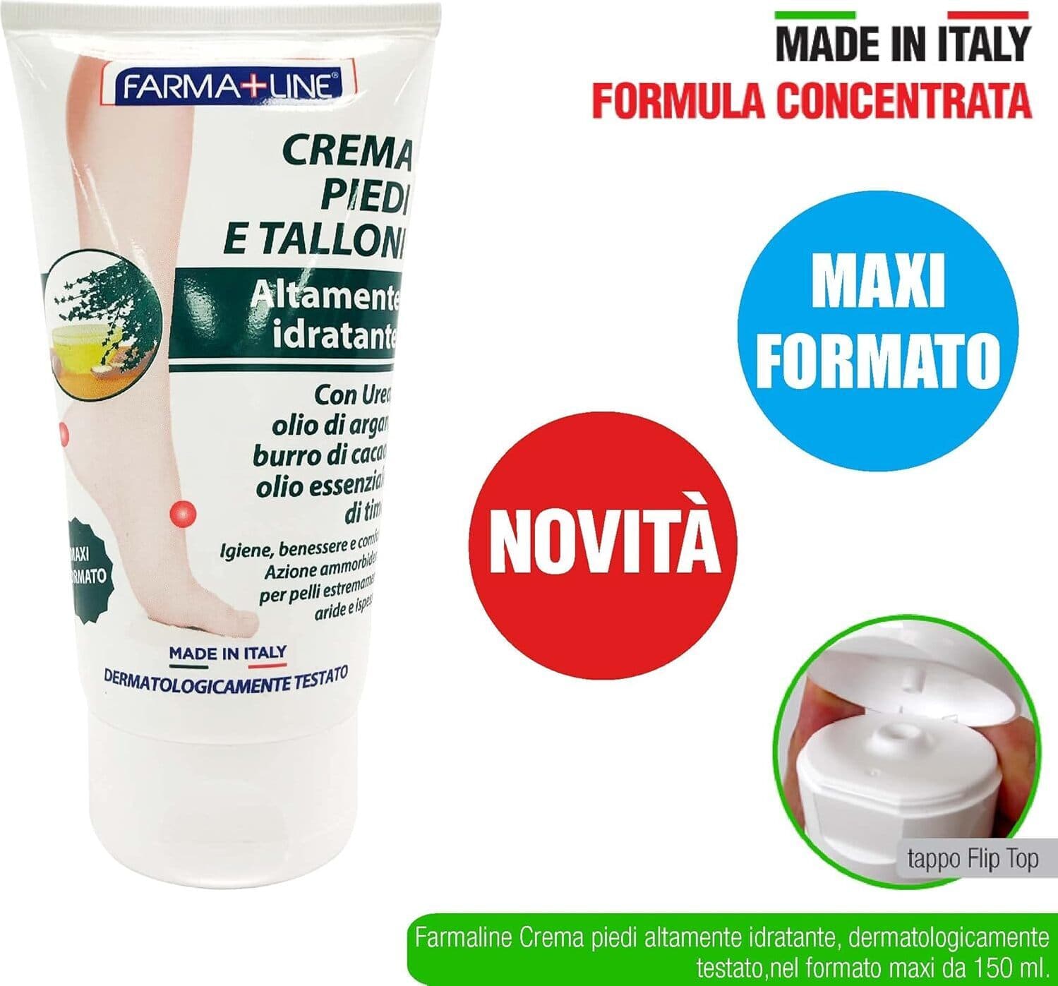 Farmaline Fußcreme 150ml mit Harnstoff und Arganöl - Intensive Pflege für trockene Füße