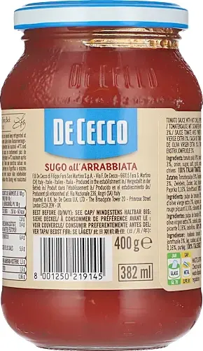 De Cecco Sugo De Cecco Pesto De Cecco Pomodoro De Decco (Sugo all'arrabbiata)