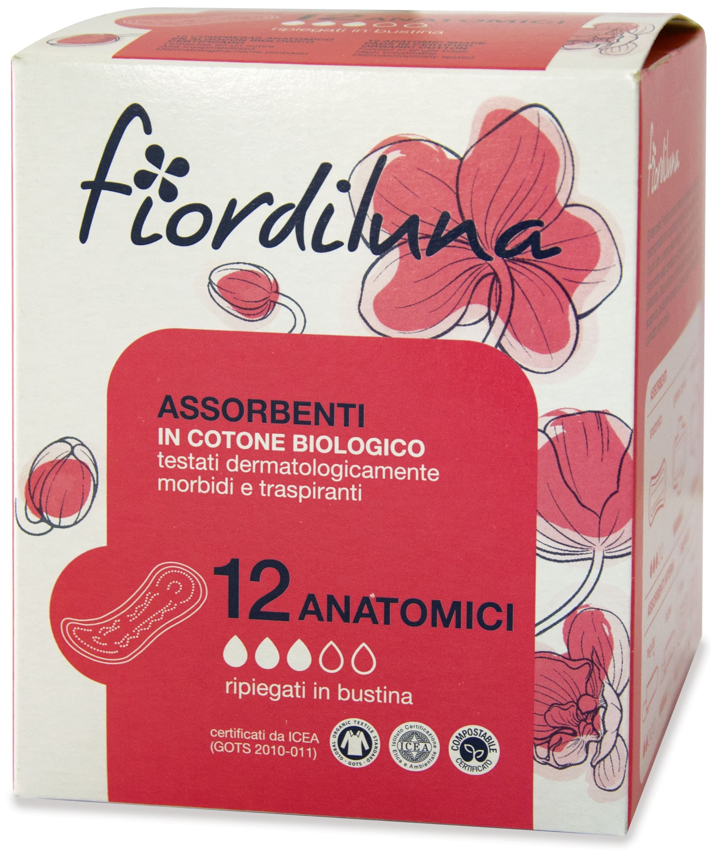 Assorbenti Anatomici In Cotone Biologico X 2 Pezzi